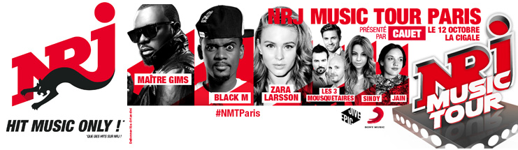 NRJ Music Tour à Paris ce 12 octobre