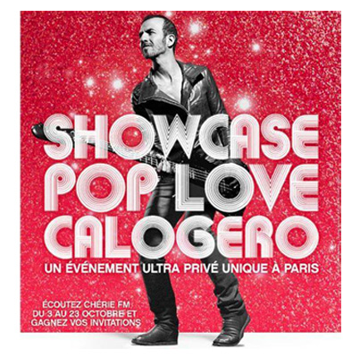 Calogero en showcase avec Chérie FM