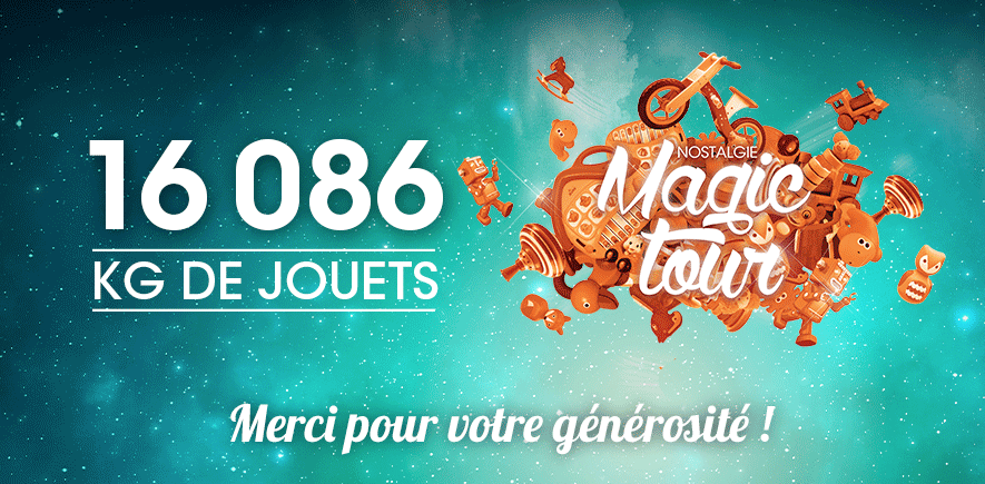 Samedi dernier, la ville de Nivelles a clôturé la tournée en beauté, avec 4 772kg de jouets et 836kg de piles récoltés pour la dernière étape du "Nostalgie Magic Tour"