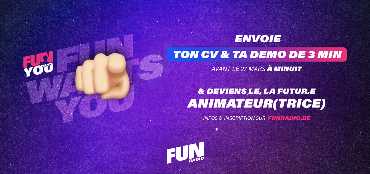 Fun Radio Belgique relance son casting et cherche son nouvel animateur