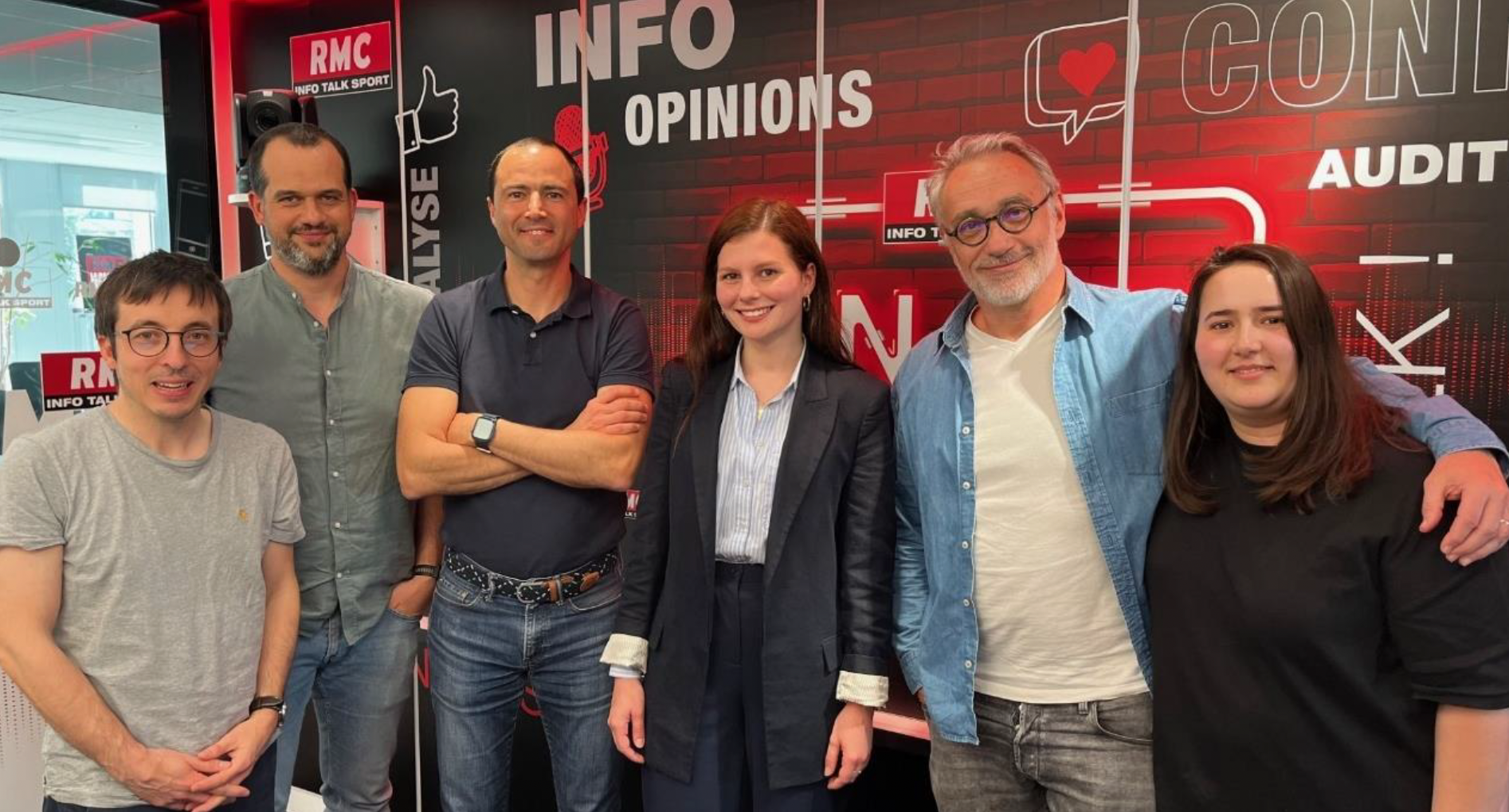 De gauche à droite : Morgan Maury, Pierrick Taisne, Jalil Bennani, Camille Beaurain, Christophe Cessieux et Amina Hamoum-Fayad