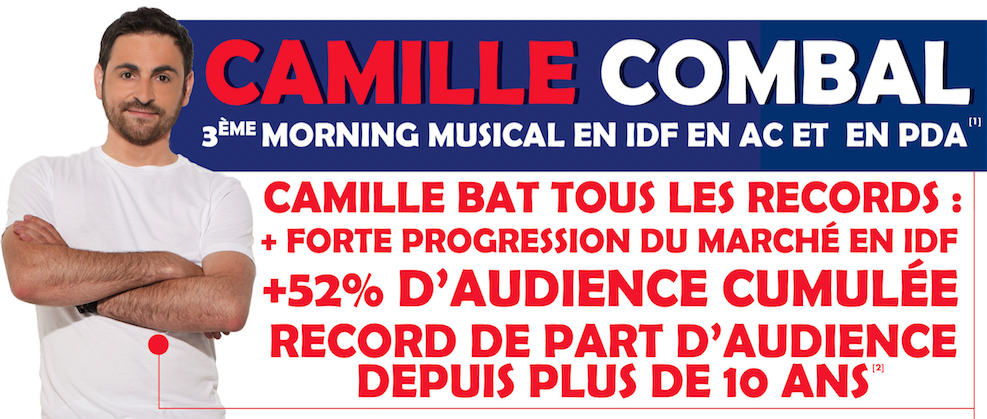 Camille Combal : dans le Top 3 des Mornings à Paris