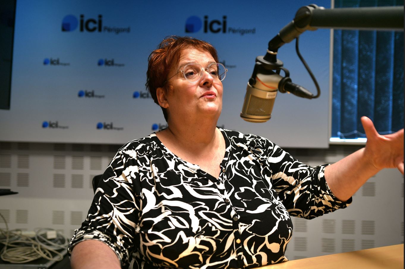 Marie-Sylvie Prudhomme, cheffe d'orchestre de la rédaction d'ici Périgord depuis plus de 20 ans. © Thibault Delmarle Radio France.