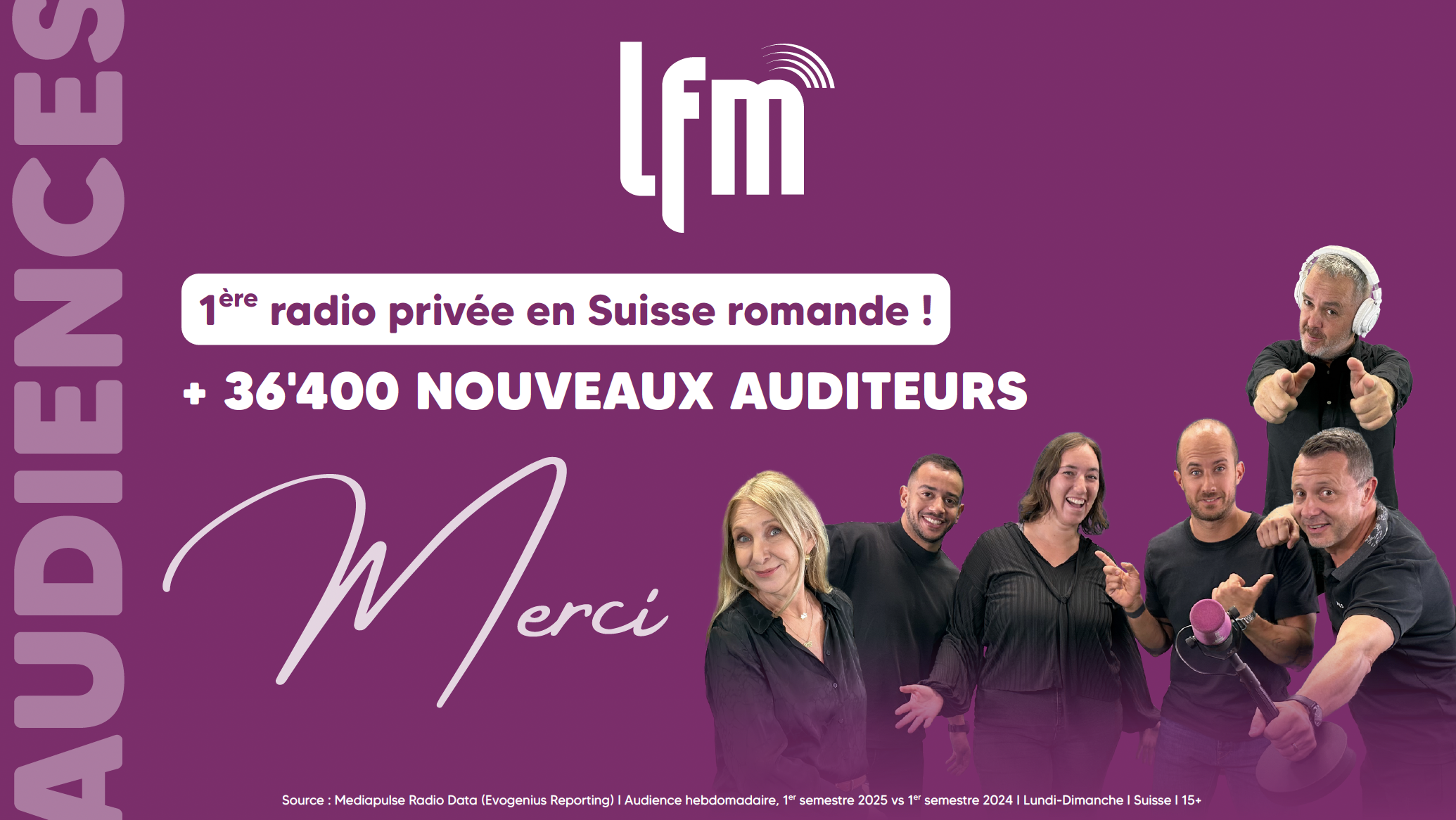 LFM, Rouge, One FM et Radio Lac en progression selon Mediapulse