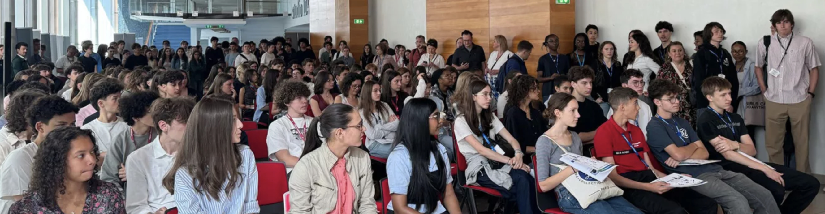191 élèves de seconde réunis à la Maison de la Radio et de la Musique pour une semaine d’immersion dans les métiers de la radio. © Christophe Abramowitz / Radio France
