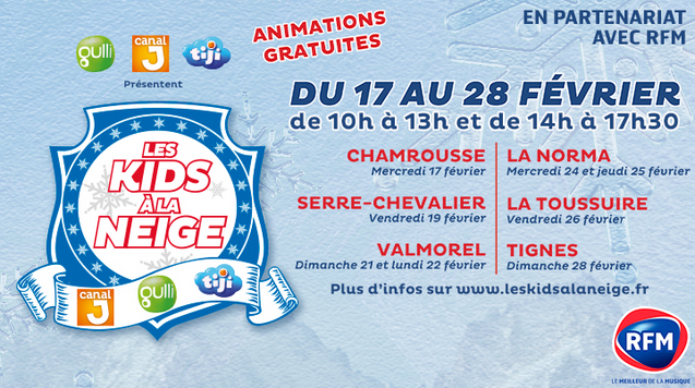 RFM partenaire de l’événement "Les Kids à la neige"