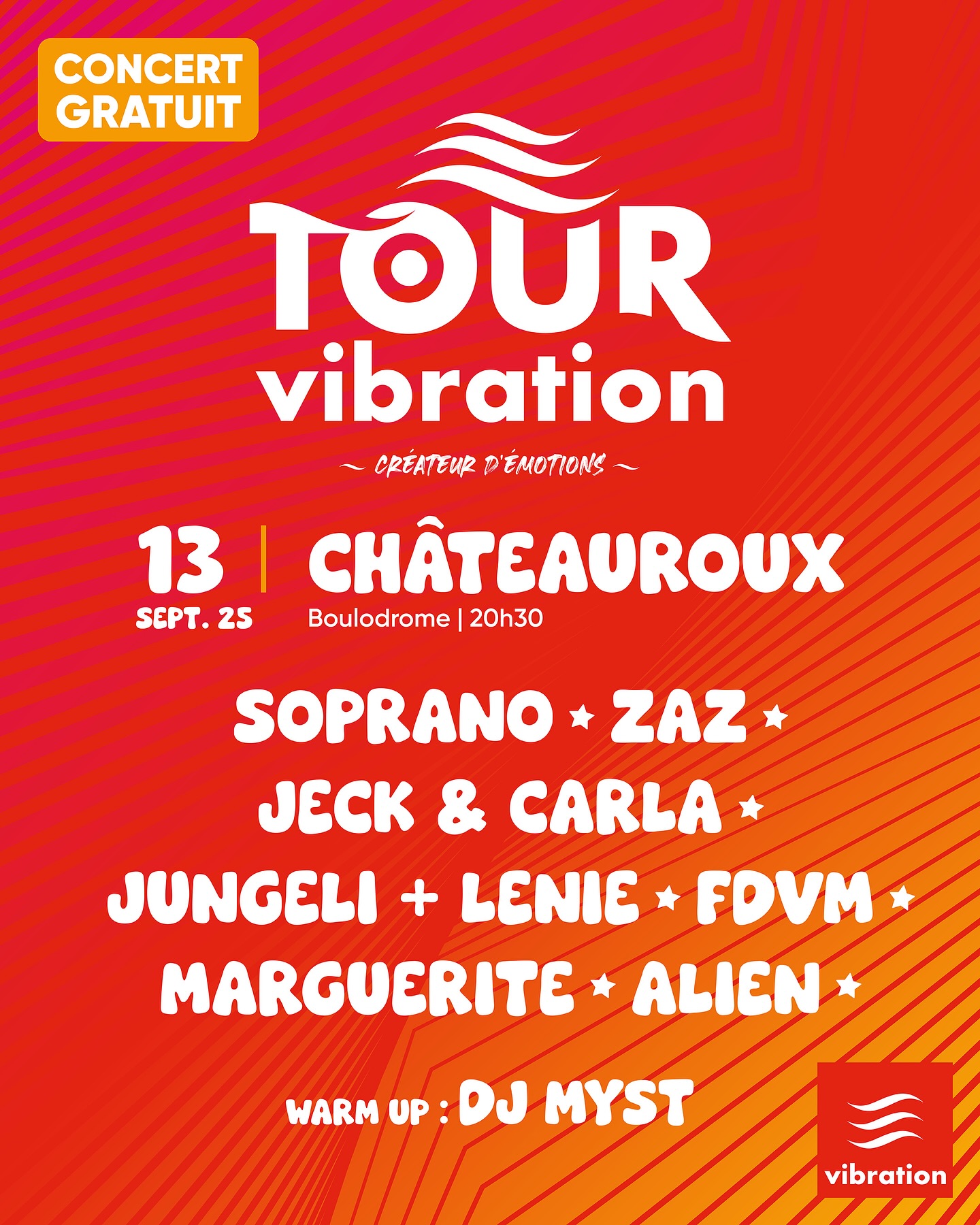 Tour Vibration : 4 villes et plus de 30 artistes