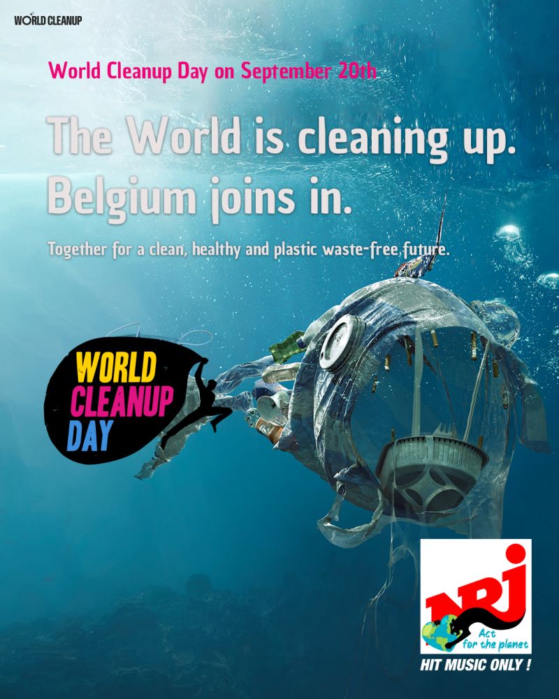 Nostalgie, NRJ et Chérie à l’heure du World Cleanup Day en Belgique