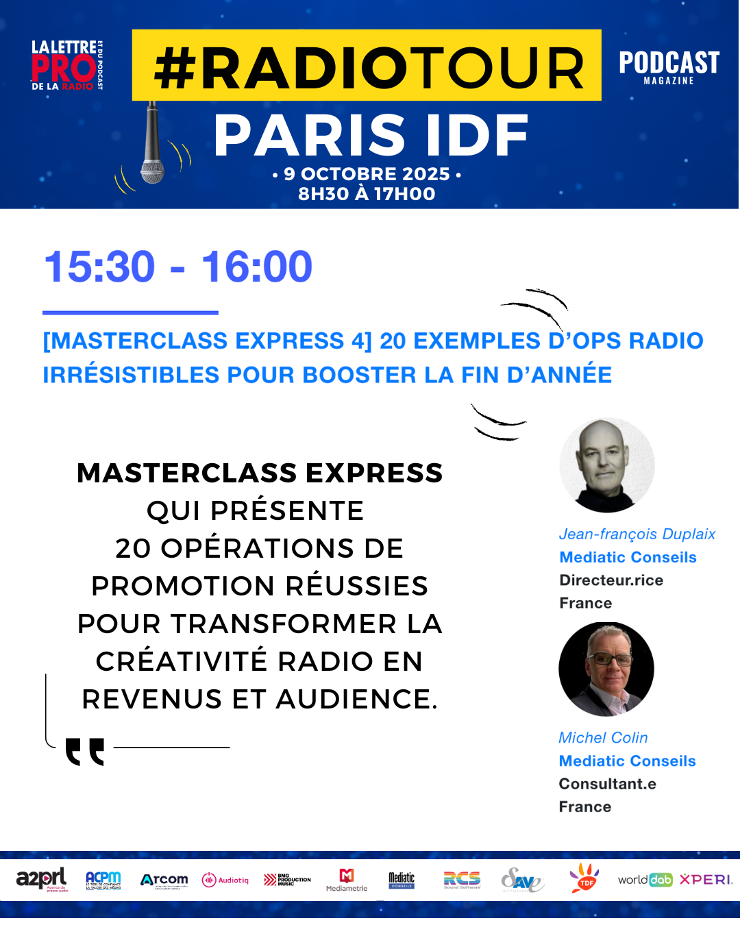 RadioTour Masterclass Express - 20 idées d’OPS radio pour booster vos revenus de fin d’année
