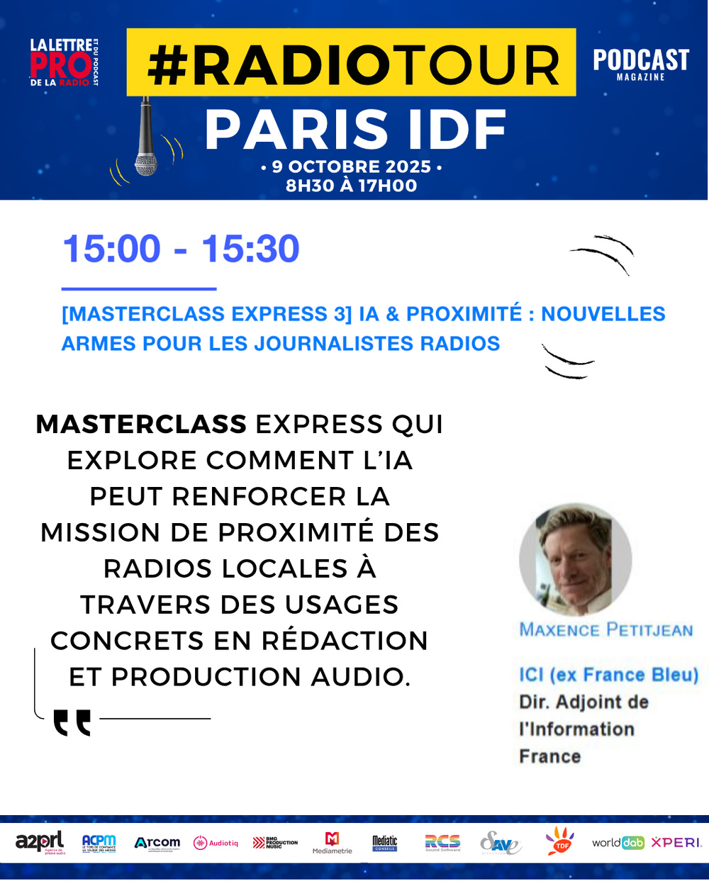 RadioTour Paris : une Masterclass Express sur les nouvelles armes des rédactions