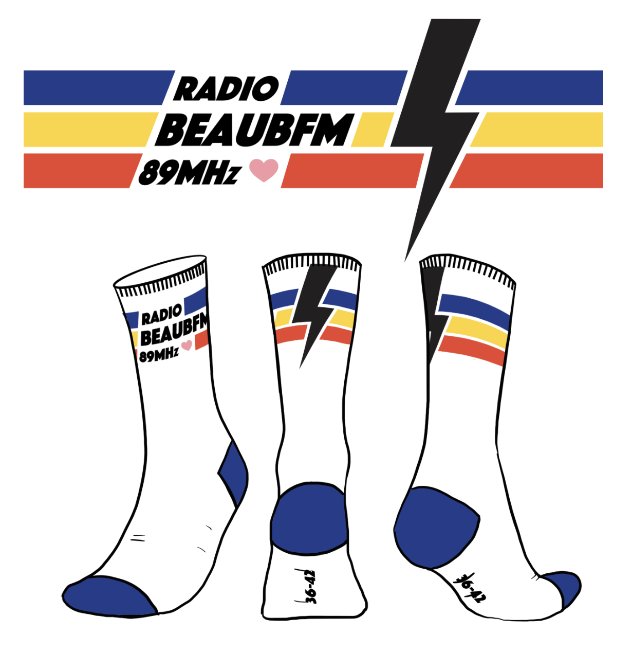 Des chaussettes Beaub FM à enfiler sans modération...
