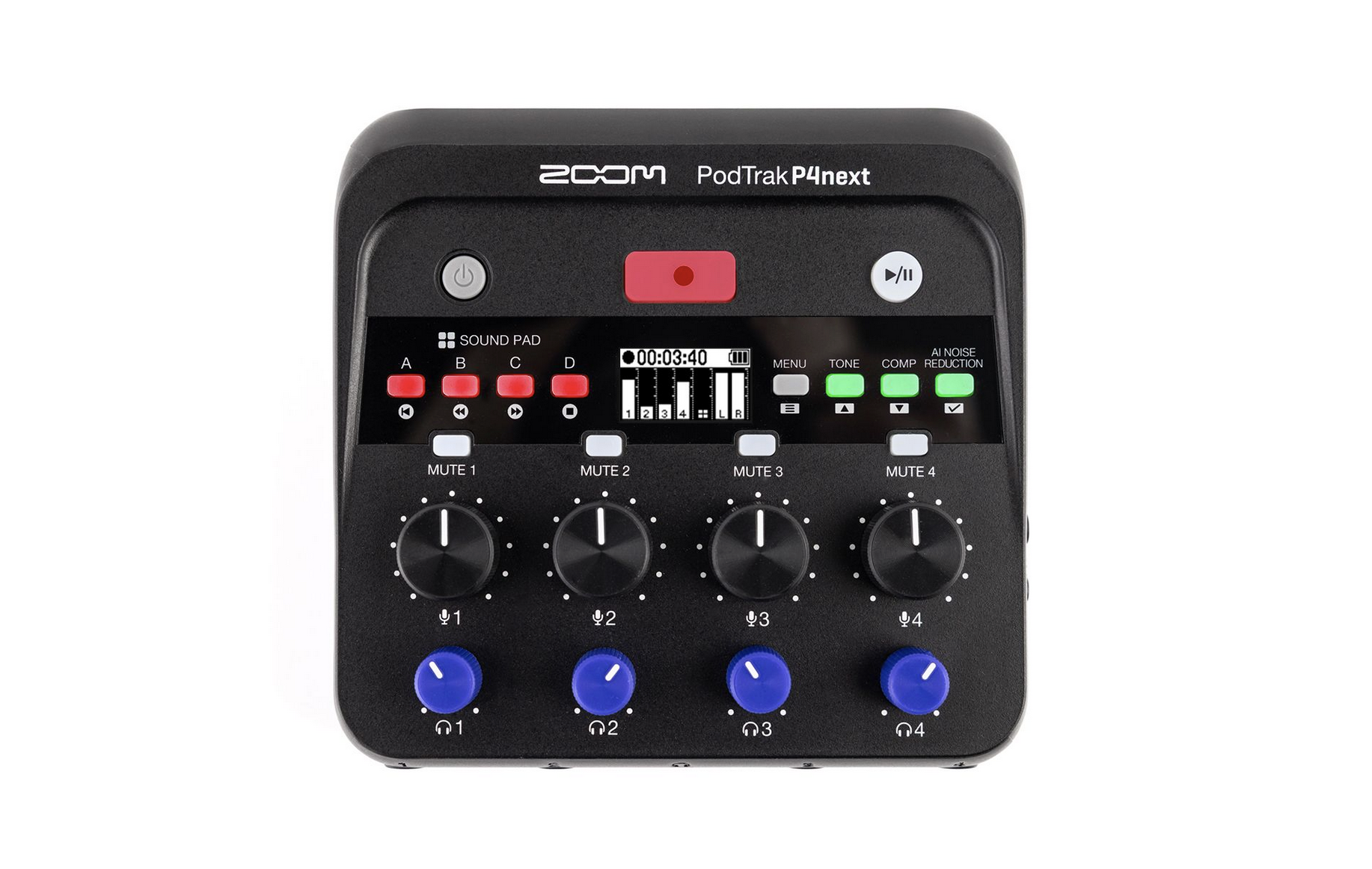 Le Zoom PodTrak P4next combine enregistreur multipiste, mixage casque et pads sonores intégrés dans un format portable. Il vise les créateurs audio et les radios cherchant une solution complète et mobile.