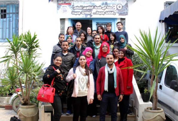 Les participants à l’atelier sur les femmes et les médias © UNESCO / Issaam Slimene