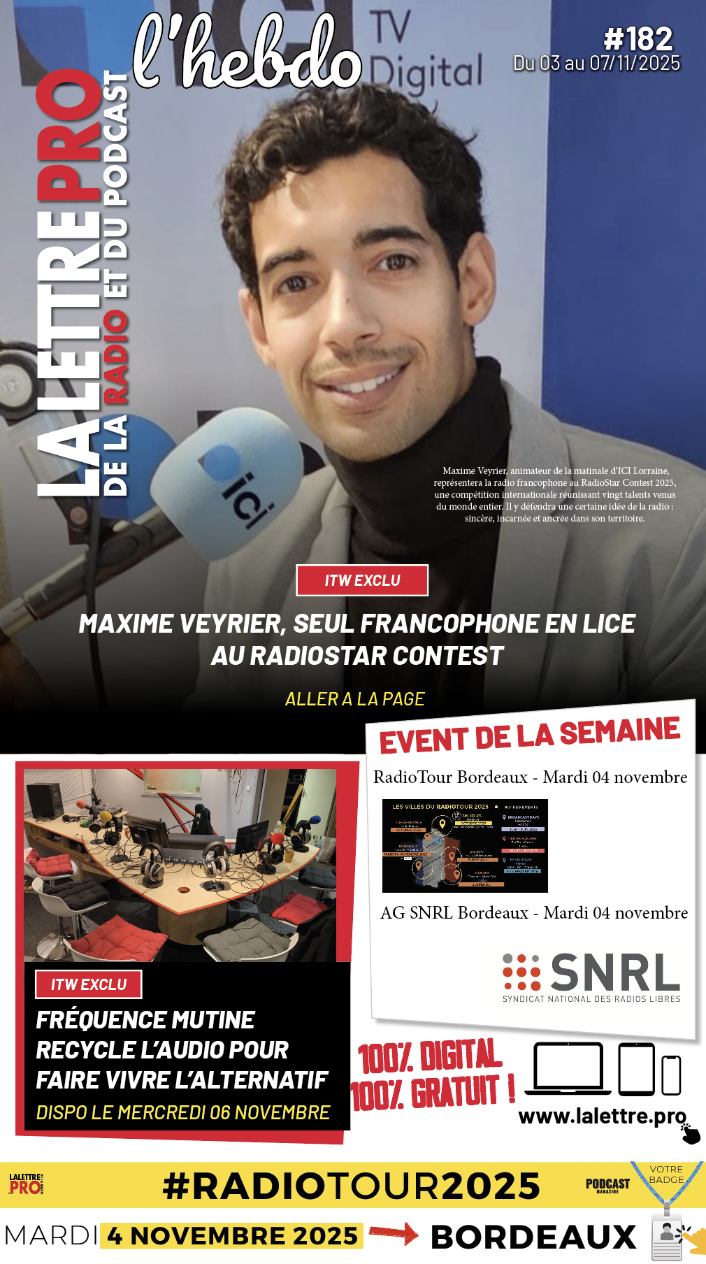 La Lettre Pro de la Radio L’Hebdo n°182 vient de paraître