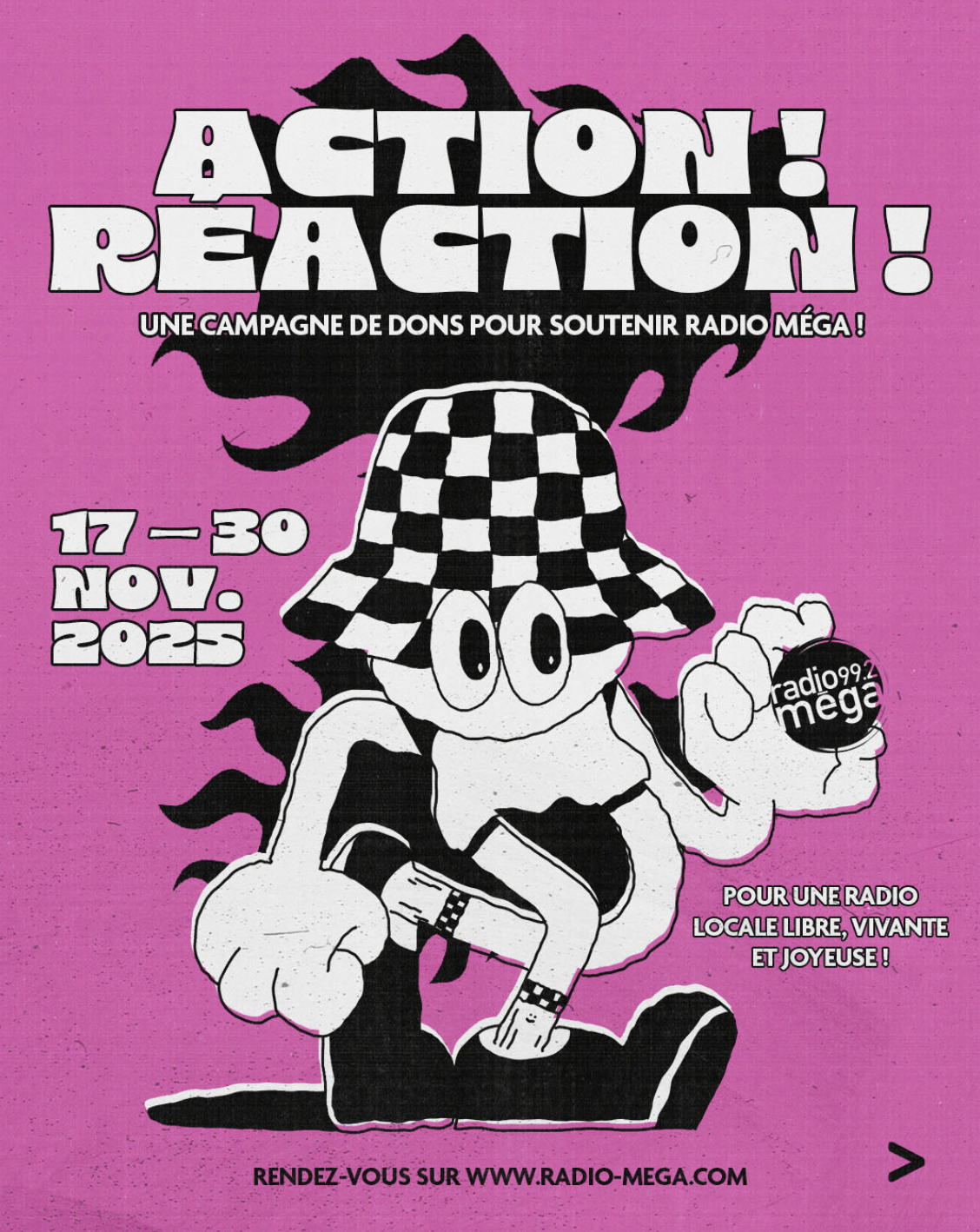 Face à la baisse de 44%, Radio Méga active sa campagne Action Réaction