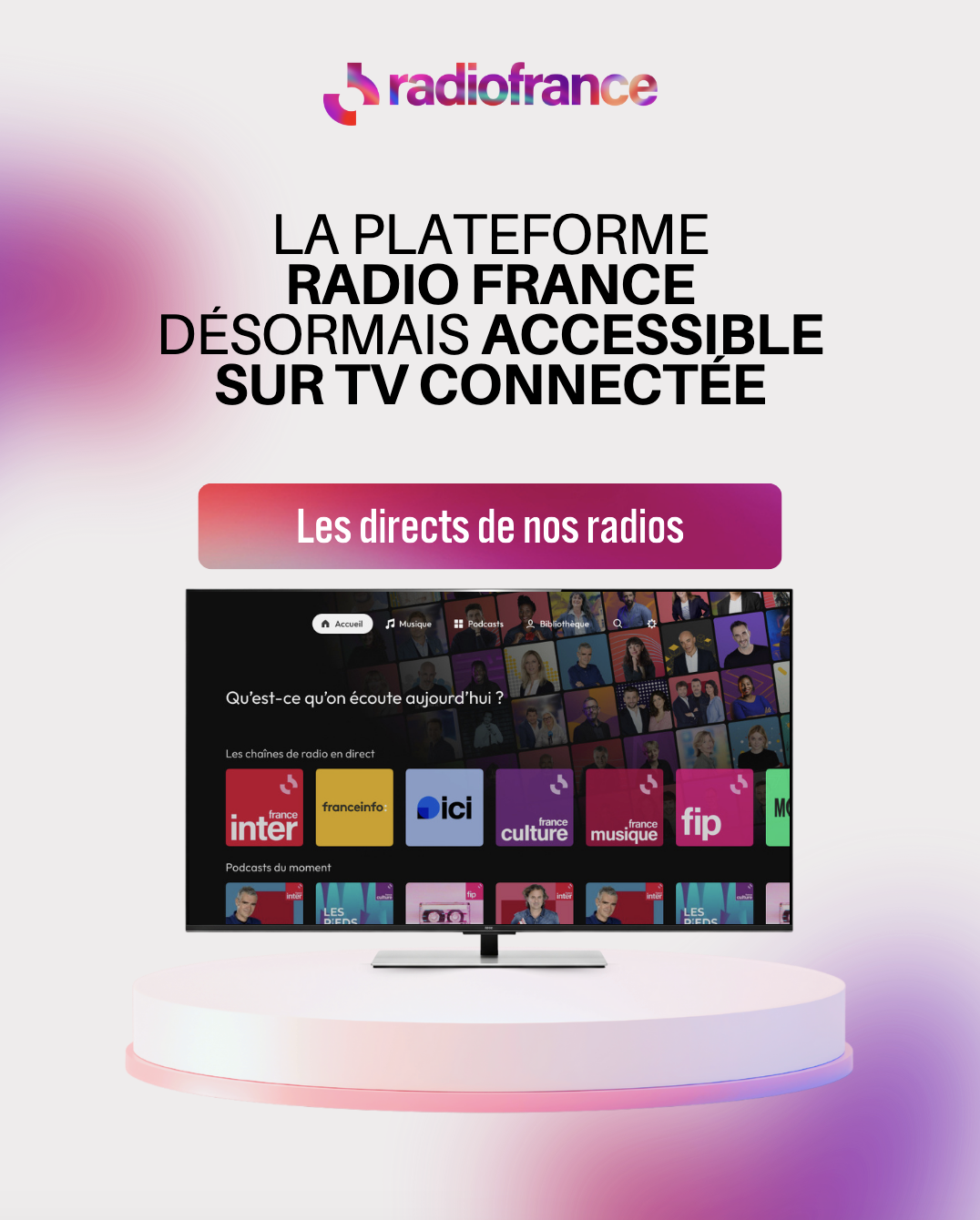 Radio France devient le premier acteur radio français sur TV connectée