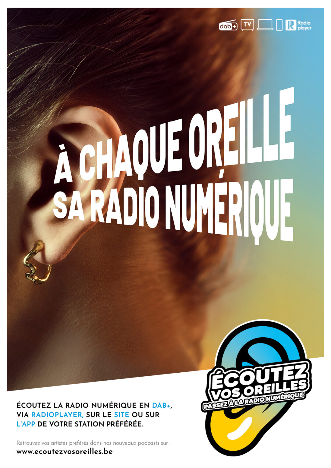 "Écoutez vos oreilles" : une campagne pour renforcer le DAB+ en Belgique