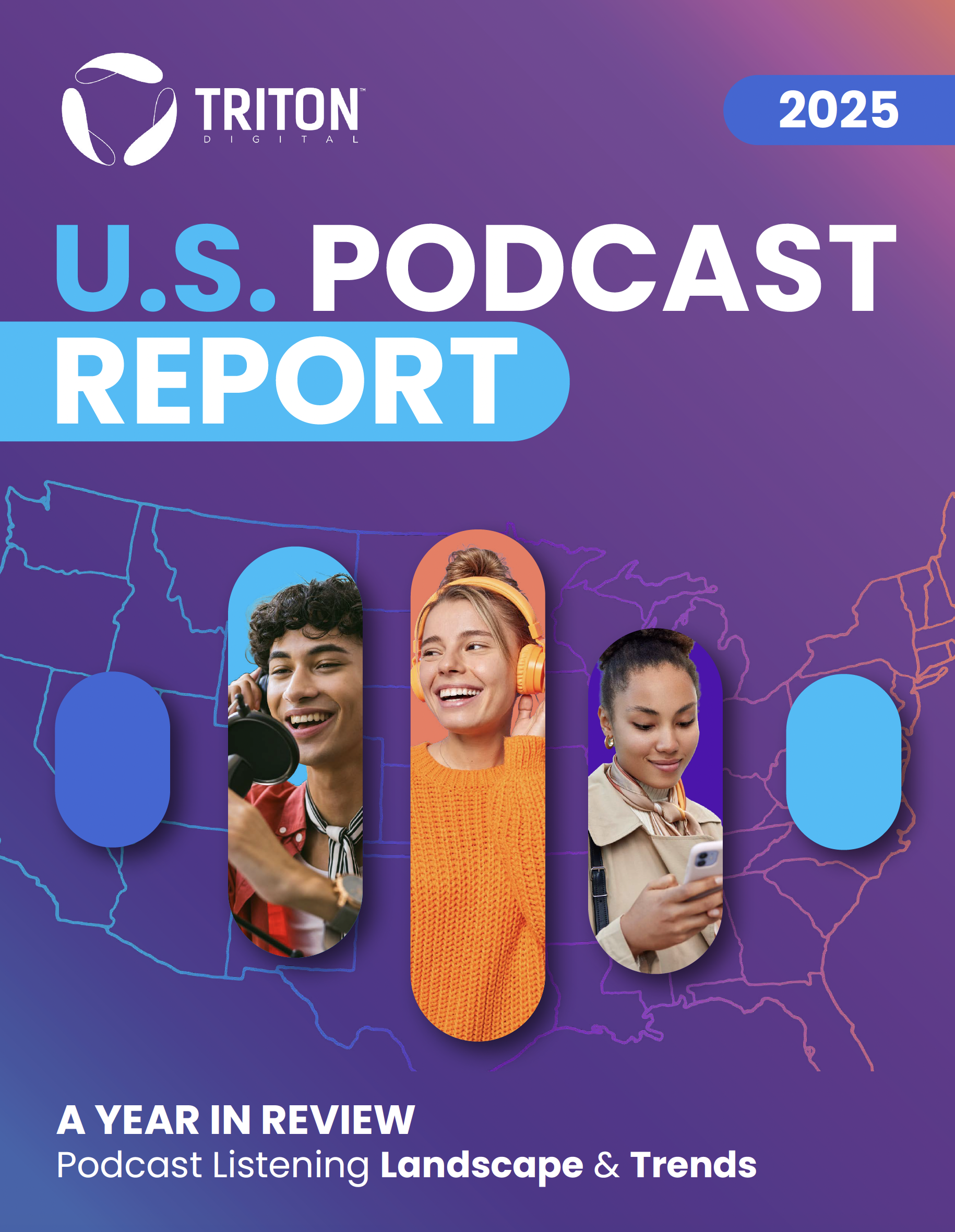 États-Unis : un marché du podcast à 53.6% de reach mensuel en 2025