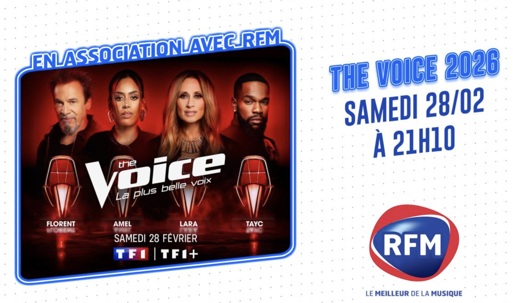 RFM partenaire de la 15e saison de "The Voice" sur TF1