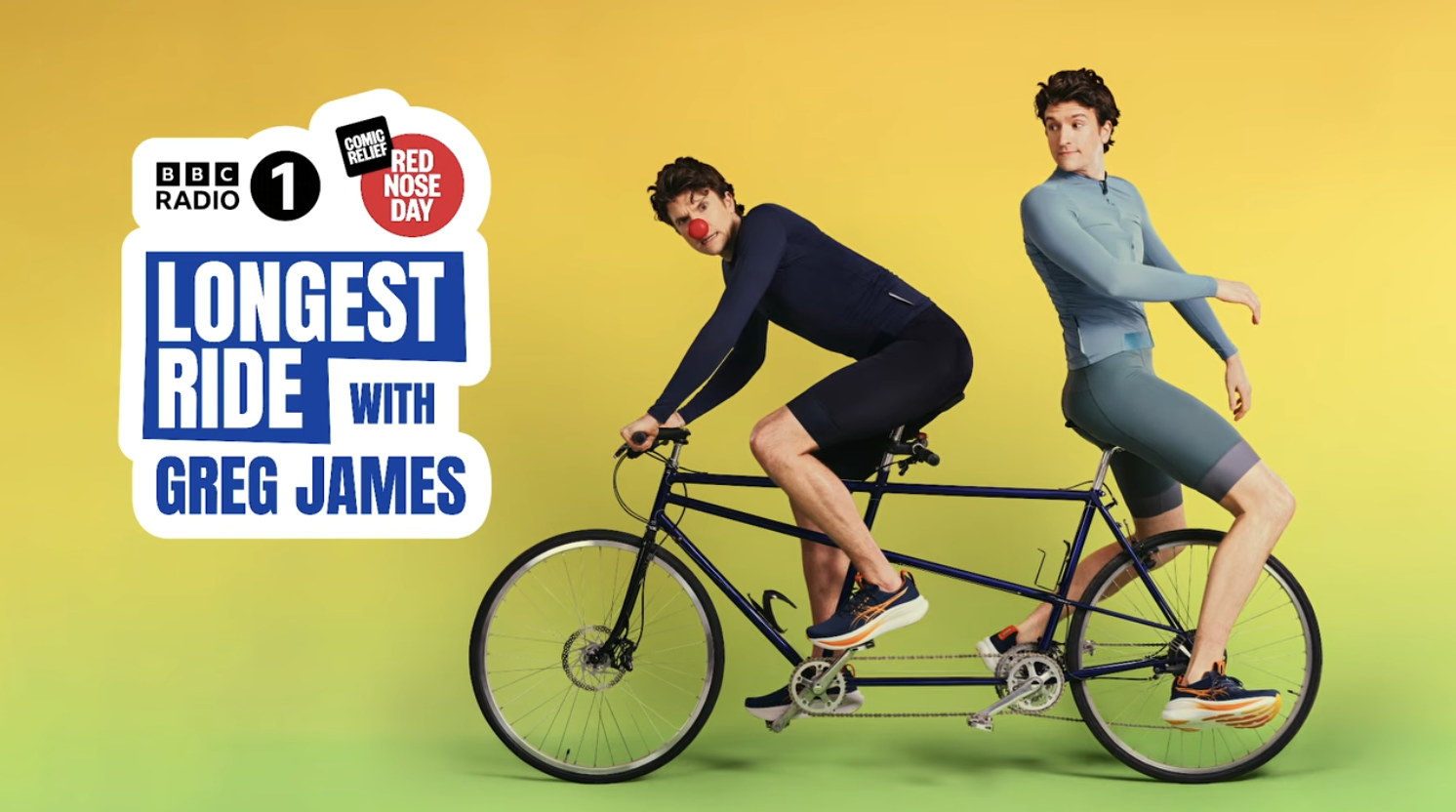 l s’agit du troisième défi de Greg James pour Comic Relief. En 2016, il avait réalisé cinq triathlons en cinq jours