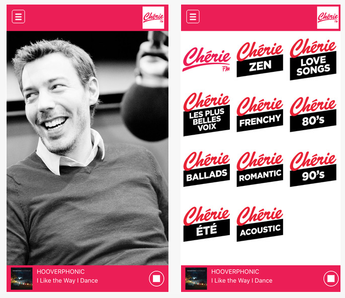 Une nouvelle application pour Chérie FM Belgique