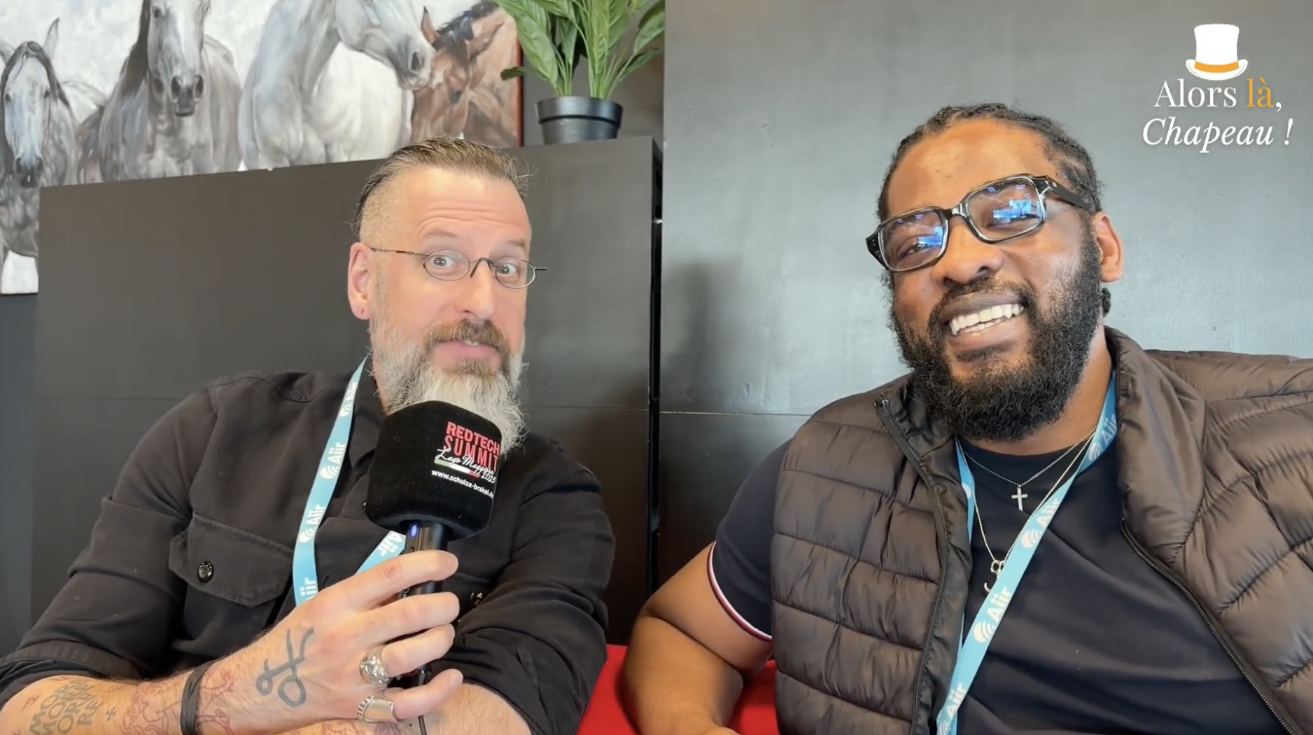 François Ouellette et Franck Junior BLEU TIA de la radio CFRT