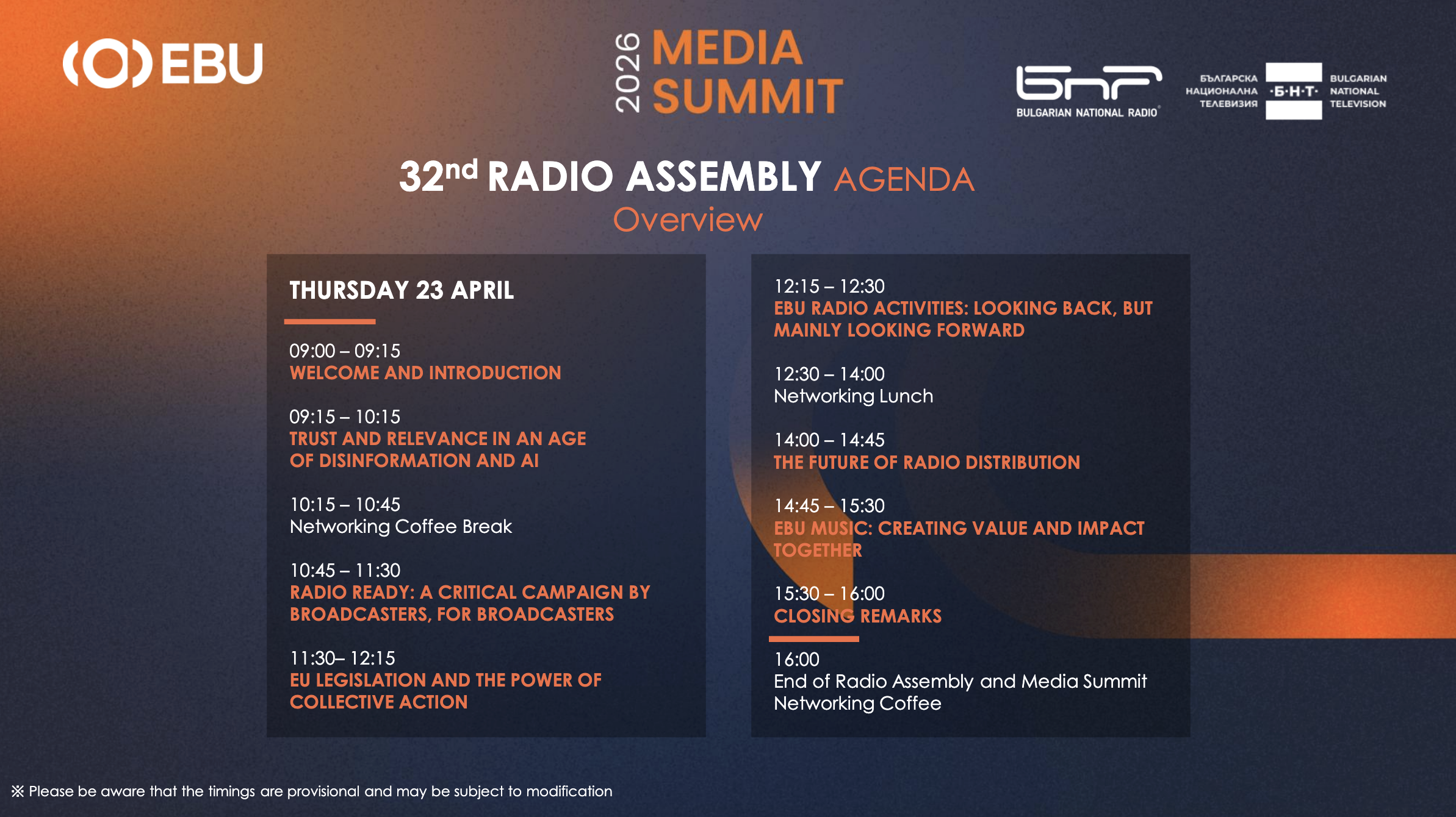 La 32e Radio Assembly de l’EBU met l’accent sur la voiture connectée