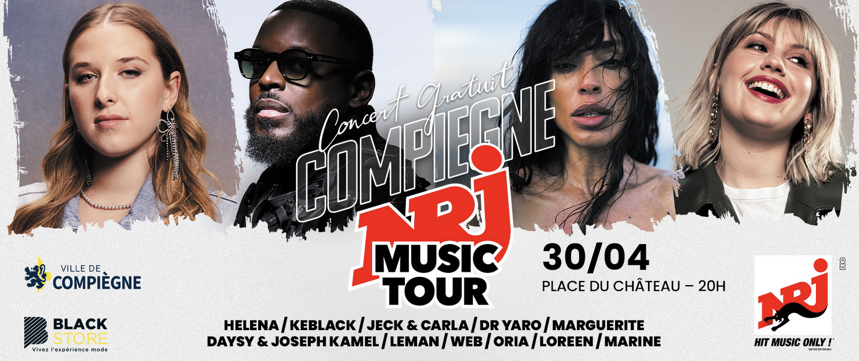 NRJ réunit 12 artistes pour un concert gratuit à Compiègne