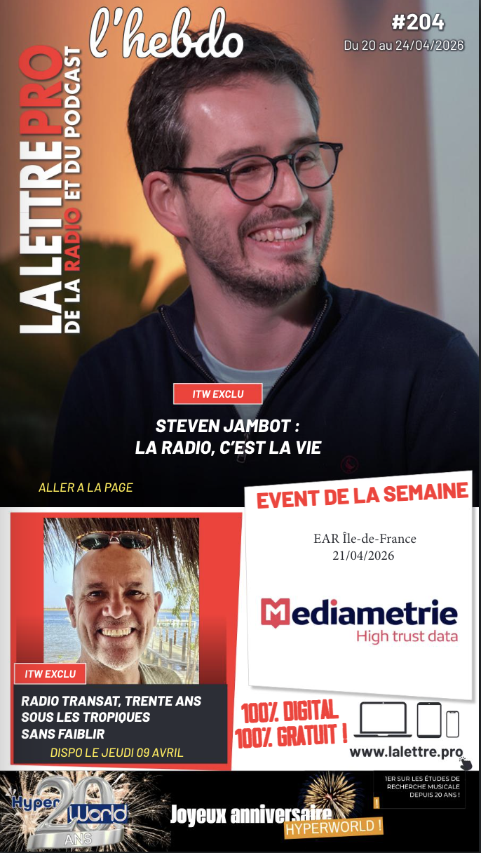 Le 204e numéro de La Lettre Pro L'Hebdo décrypte la radio en mouvement