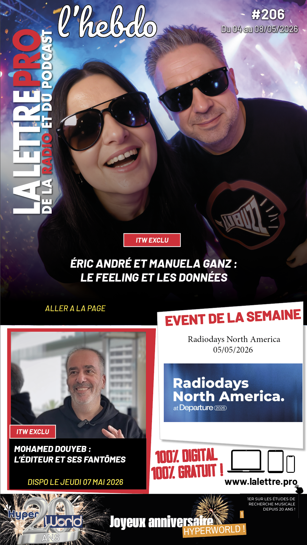 Le 206e numéro de La Lettre Pro L’Hebdo paraît aujourd'hui 
