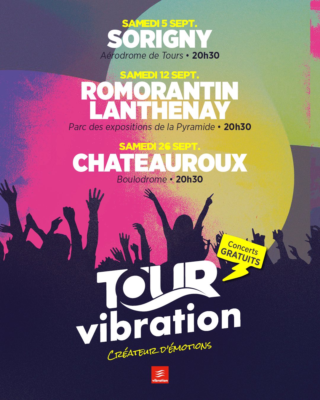 Le "Tour Vibration" annonce trois rendez-vous en septembre