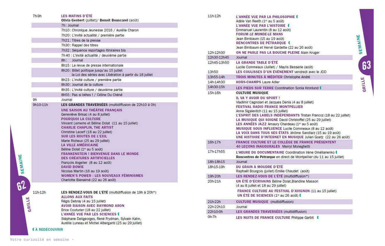France Culture dévoile sa grille d'été