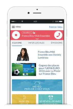 France Bleu : l'offre numérique dans le Top 30