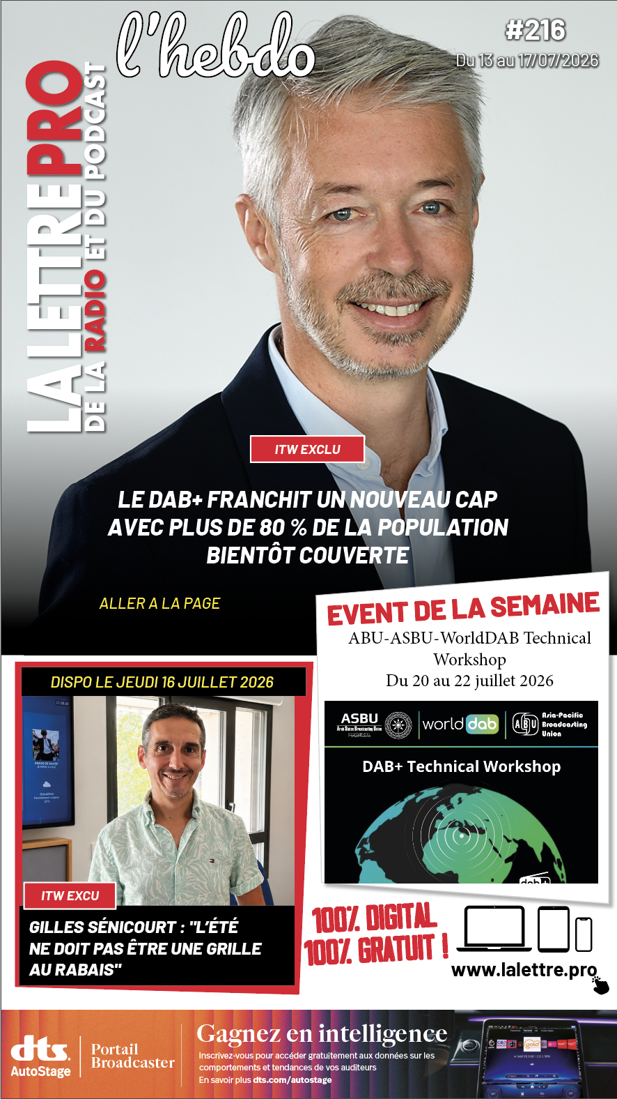 Le 216e numéro de La Lettre Pro L'Hebdo vient de paraître
