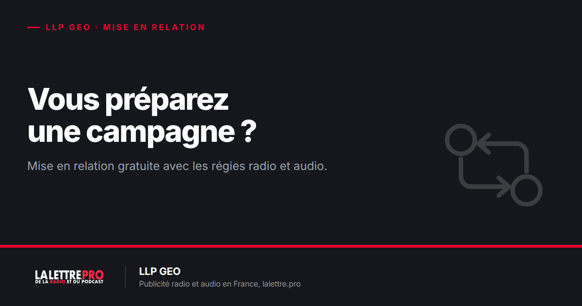 Vous préparez une campagne radio ou audio ? Mise en relation gratuite avec les régies