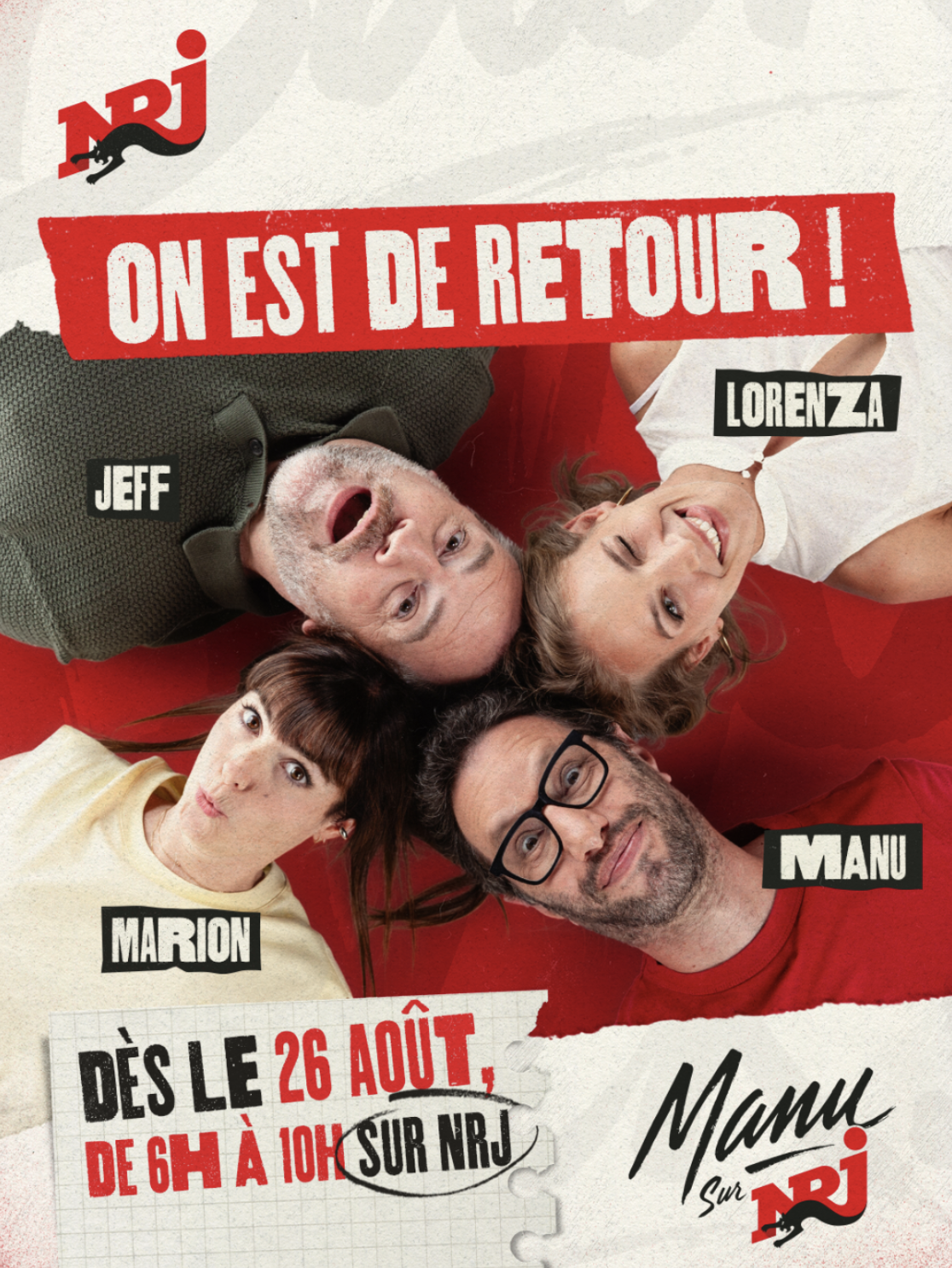 Jeff Legrand et Marion Gagnot rejoignent "Manu sur NRJ"