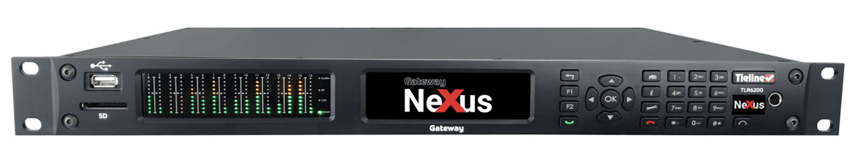 Tieline Gateway Nexus : un codec AoIP haute densité de 32 canaux conçu pour le transport audio multicanal à faible latence.