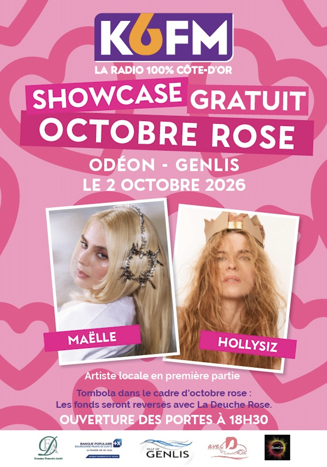 Octobre Rose : K6FM organise une soirée musicale et une tombola solidaire à Genlis 