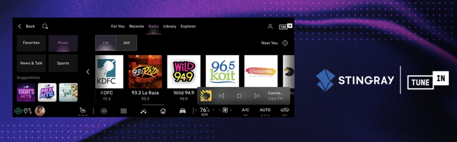 Stellantis intégrera TuneIn directement dans une sélection de ses futurs véhicules
