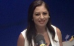 Elissar Naddaf, Conseillère pour les médias francophones auprès du ministère de l’Information, dans les locaux de la radio. © Radio Liban 96.2 FM.
