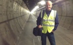 Lionel Gougelot dans le tunnel de service du tunnel sous la Manche.