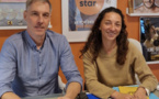  À la stratégie, Thierry Garnier, coordinateur, et Laetitia Simon, directrice de la communication de Radio Star. 
