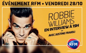 Robbie Williams invité de justine Fraioli sur RFM