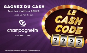 Un "Cash Code" de 2 017 € sur Champagne FM