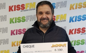 Un jackpot de 6 100 euros gagné sur Kiss FM