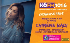 Chimène Badi invitée de K6FM le 24 avril au Pop Art