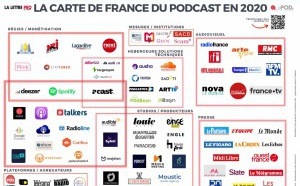 La carte de France du podcast en 2020