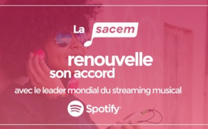 La Sacem renouvelle son accord avec Spotify