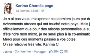 Karima Charni quitte "officiellement" Fun Radio