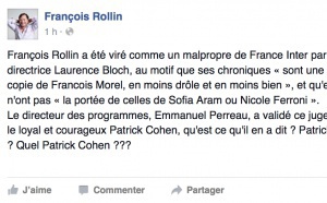 France Inter : fini de rire pour François Rollin 